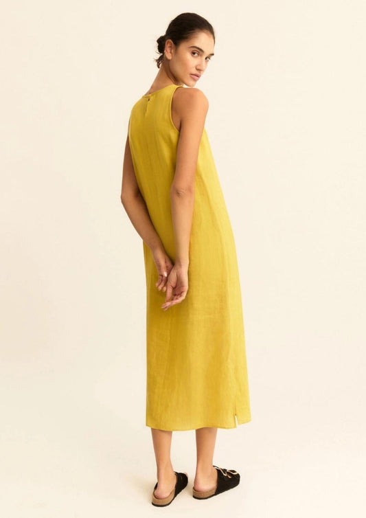 Emme Marella - Women's Mustard Veil Dress