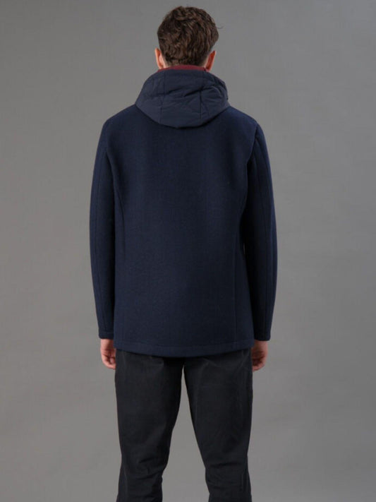 Rihunik Men's Quincey Cloth Winter Jacket Navy Blue