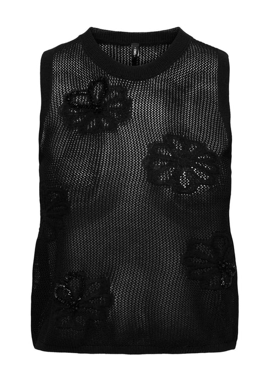 Only - Women's Ivy Black Vest Top