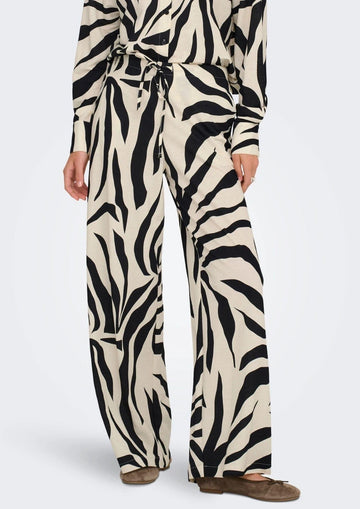 Only Pantalone Donna Sakura Bianco e Nero