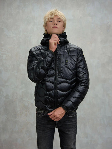 Blauer Piumino ad onde Wave Uomo Nero
