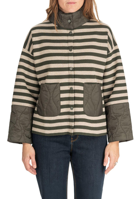 Diana Gallesi Cardigan Donna Verde Militare e Beige