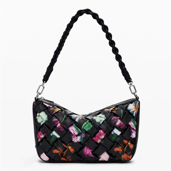Desigual Borsa intrecciata piccola con fiori Donna Nero 25SAXPBQ 2000 DESIGUAL 