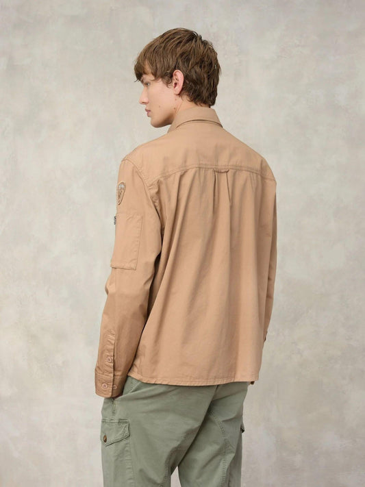 Blauer - Camicia Uomo Beige Multitasche Lambert