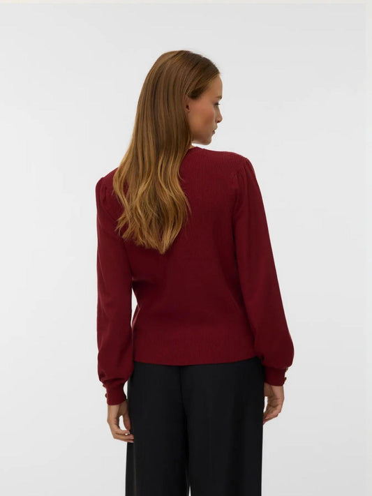 Vero Moda VMHOLLYKARIS Maglione Donna Syrah
