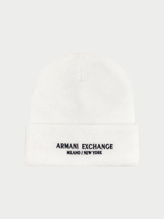Cappello Uomo Bianco Beanie Milano New York