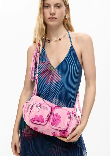 Desigual - Borsa Donna Bag Margaritas Habana Rosa Denim