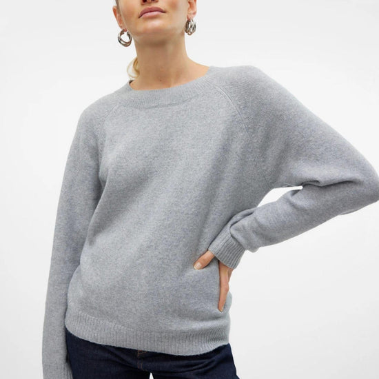 Vero Moda Maglione Donna Doffy Grigio Chiaro 10201022 Light Grey Melange VERO MODA 