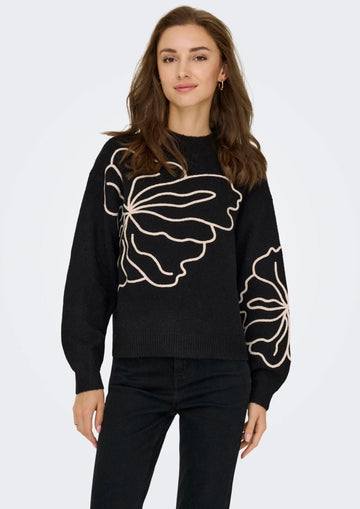 Jacqueline De Yong Women's Black Jella Pullover