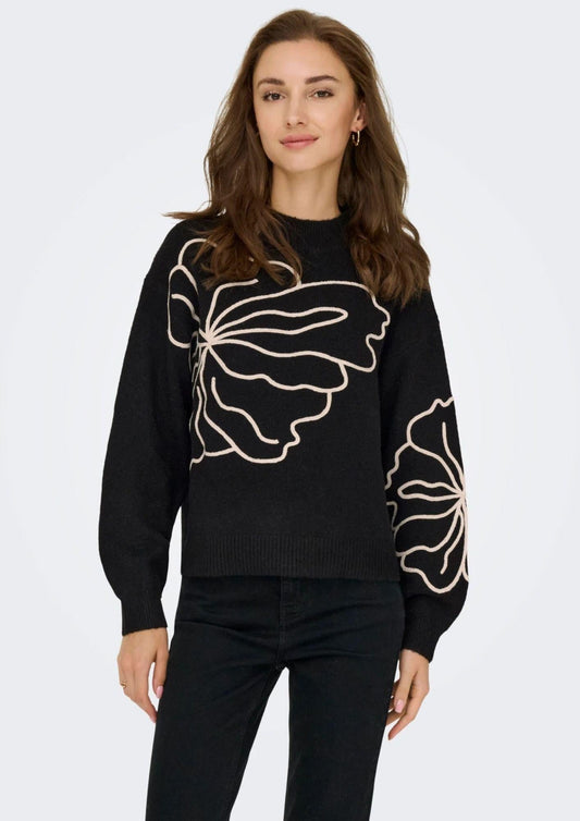 Jacqueline De Yong Women's Black Jella Pullover