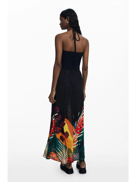 Desigual Abito lungo tropicale Donna Nero 25SWMW08 2000 DESIGUAL 