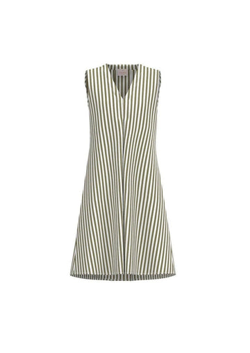 Emme Marella - Vestito Donna Bianco Burro e Verde Militare