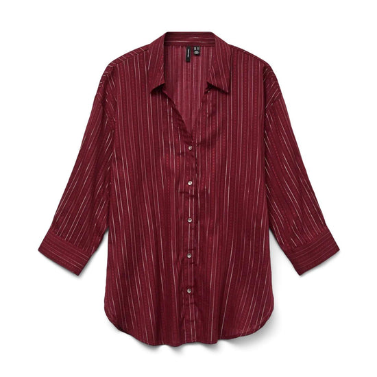 Vero Moda VMOLLA Camicia 3/4 Donna Syrah Silver lurex 10329382 Syrah VERO MODA 