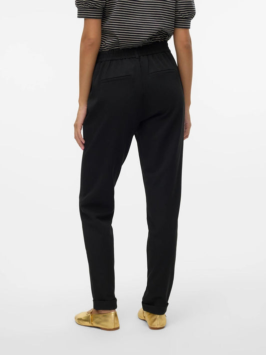 Vero Moda Pantaloni Donna VMMAYA a Vita Media Nero