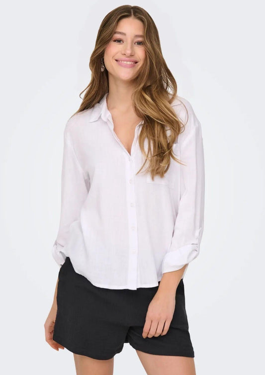 Jacqueline De Yong - Camicia Donna Caya Bianca