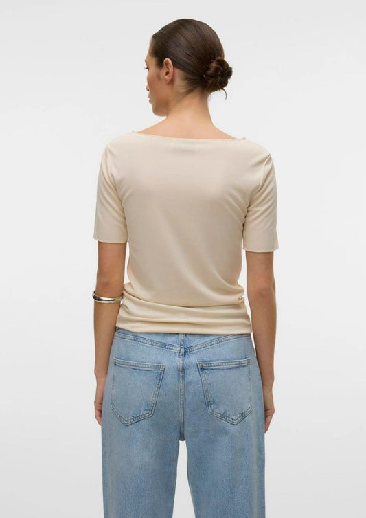 T-Shirt Donna Bianco Beige