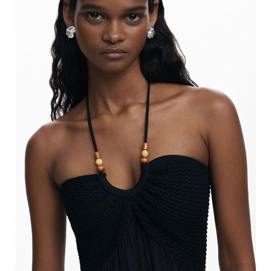 Desigual Abito lungo tropicale Donna Nero 25SWMW08 2000 DESIGUAL 