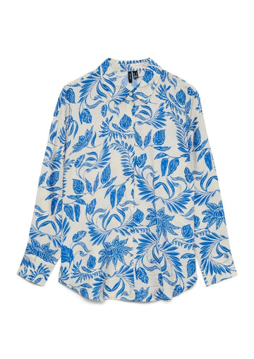 Vero Moda - Camicia Donna Josie Grigio Betulla Stampa Blake