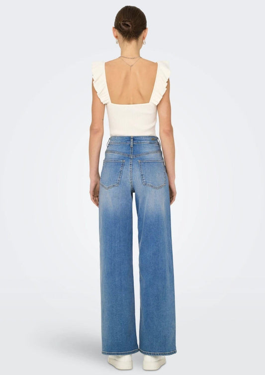 Jacqueline De Yong - Jeans Donna Felina Blu Denim Medio