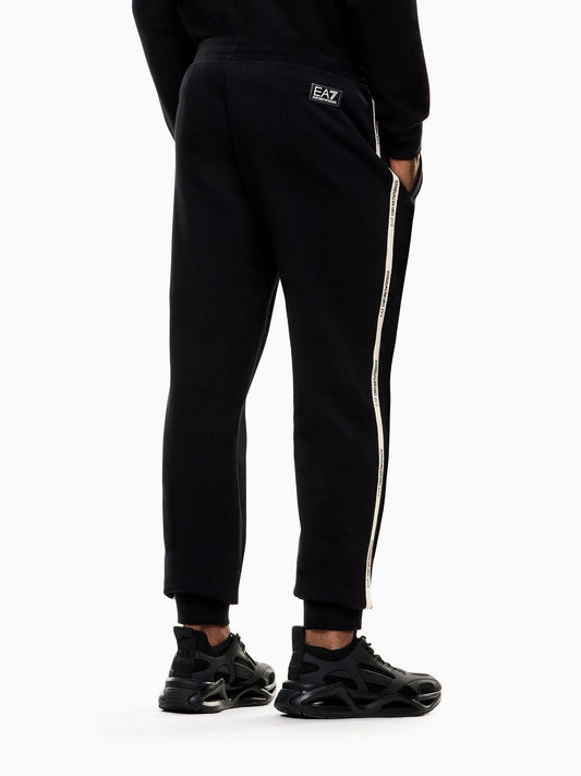 EA7 Emporio Armani Pantaloni jogger Logo Series in misto cotone Uomo Nero