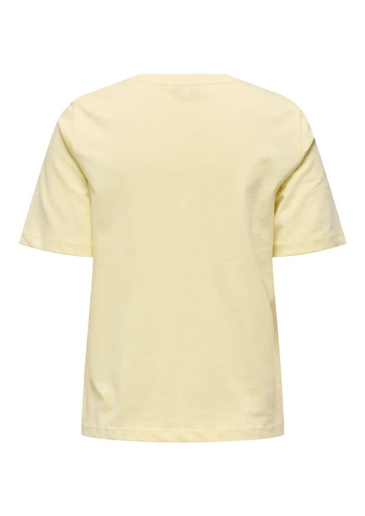 Only - Women's Cashmere T-Shirt Yellow