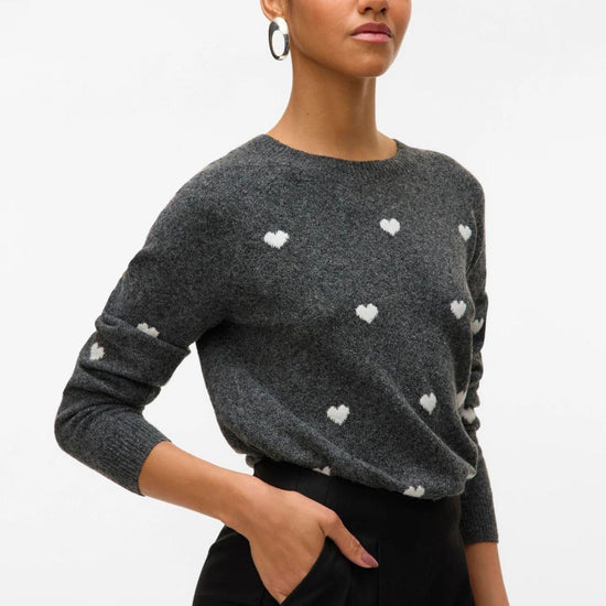 Vero Moda Pullover Donna Doffy Grigio Scuro 10330790 Dark Grey Melange VERO MODA 