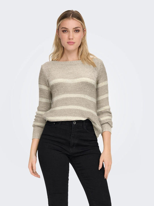 Only Women's Sweater Simply Taupe Onlgeena
