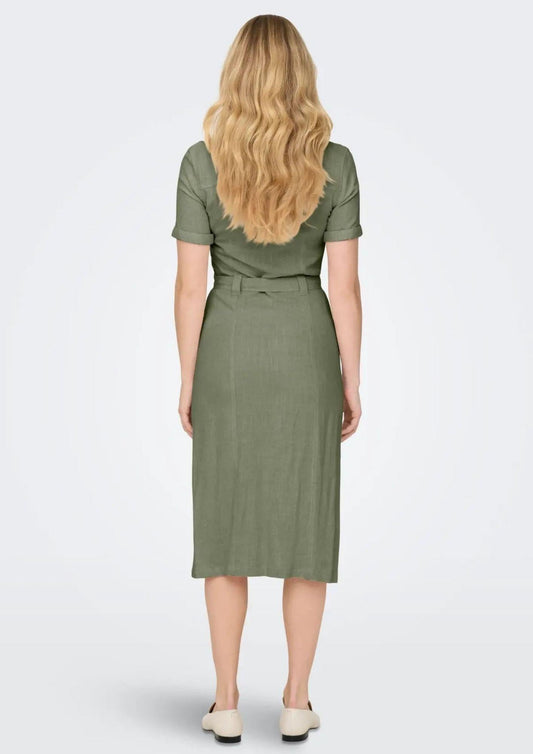 Only - Women's Dress Deep Lichen Green