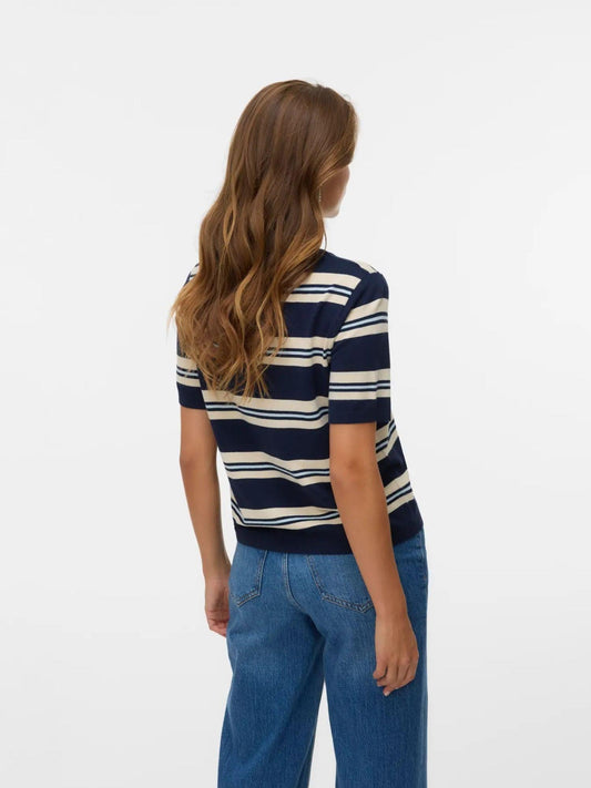 Vero Moda VMCARMELIA Pullover in maglia Donna Navy Blazer W. ICE WATER AND BIRCH
