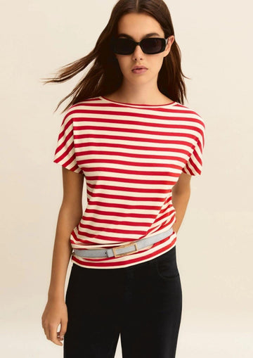 Emme Marella T-Shirt Emmfervida Bianca e Rossa