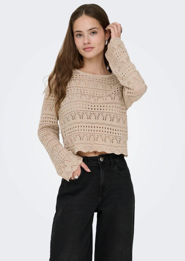 Only Pullover Donna Elke Beige