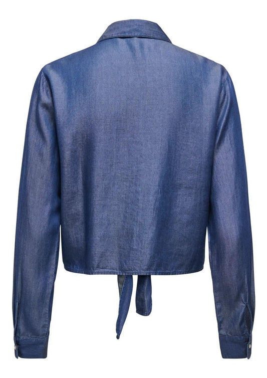 Jacqueline De Yong Women's Shirt Jasper Dark Blue Denim