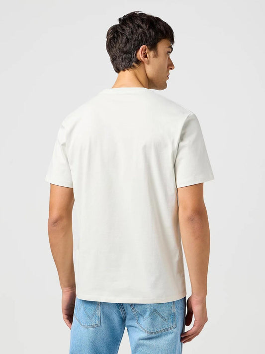 T-Shirt Piccolo Logo Uomo Vintage Bianco