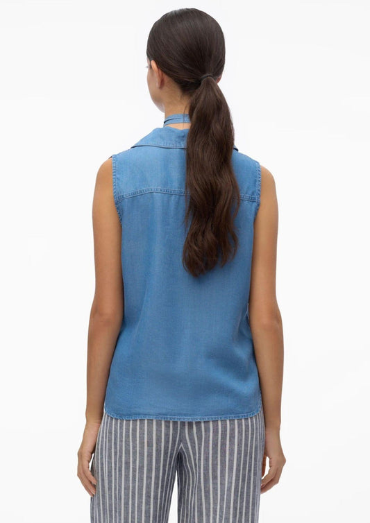 Top Donna Blue Denim