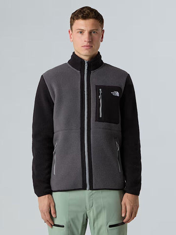 The North Face Men's Yumiori Full Zip Fleece Jacket Charcoal Grey Black Monument Grey