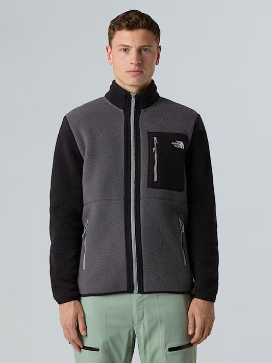 The North Face Men's Yumiori Full Zip Fleece Jacket Charcoal Grey Black Monument Grey