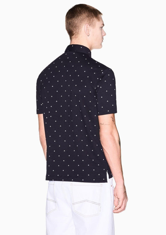 Armani Exchange Men's Blue Polo Shirt