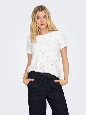 Jacqueline De Yong - T-Shirt Donna Bianco cathinka