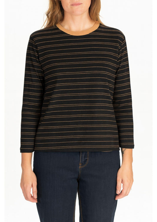 Maglia Donna Nero e Caramello