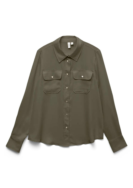 Vero Moda Women's Hendrix Kalamata Green Shirt