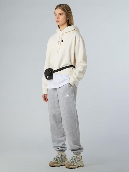 The North Face Women's Essential Cropped Hoodie in White Dune