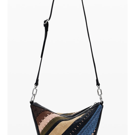 Desigual Borsa a spalla patchwork media Donna Marrone 25WAXP78 6000 DESIGUAL 