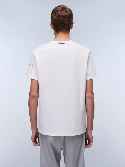 T-Shirt a Maniche Corte Badge Uomo Bianco