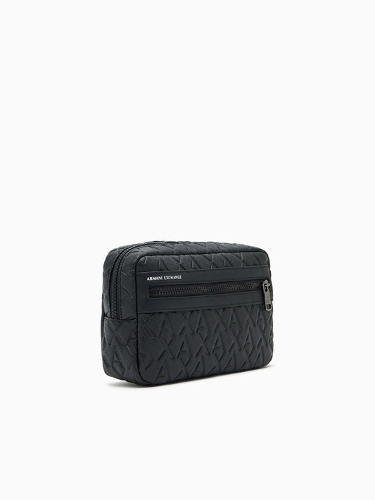 Armani Exchange Pochette con logo in rilievo Uomo Nero