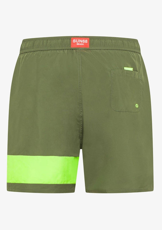 Sun68 Men's Military Green Swimsuit