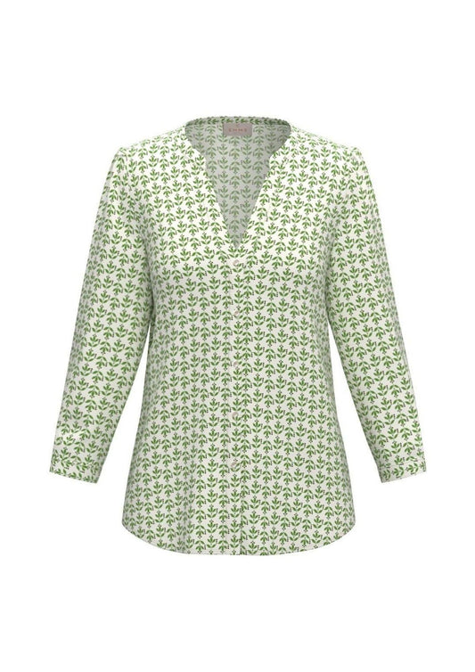 Emme Marella Women's Emmranch Shirt Butter White and Green