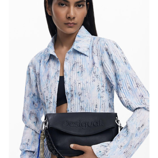 Desigual Borsa con logo 3D a patta media Donna Nero 25WAXPAL 2000 DESIGUAL 