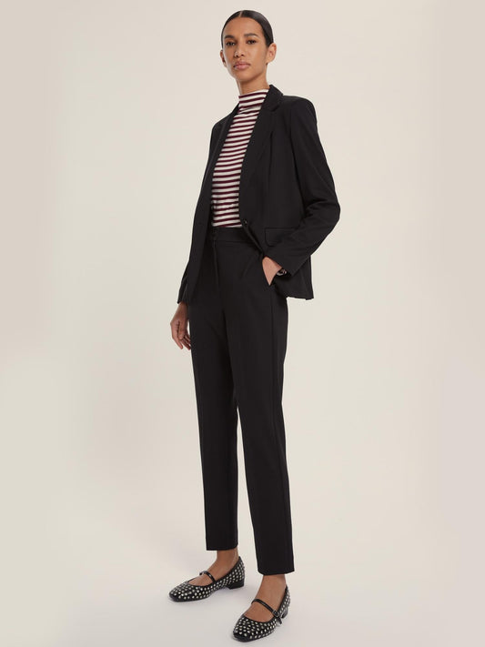 Emme Marella Women's Cigarette Pants in Jersey Chinos Black