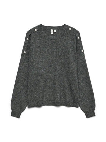 Vero Moda VMJOYA Maglione Donna Dark Grey Melange