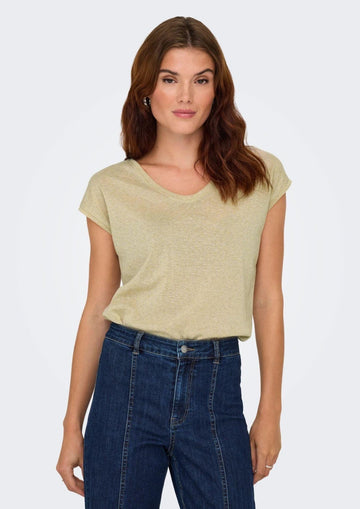 Top Only Donna Silvery Oro
